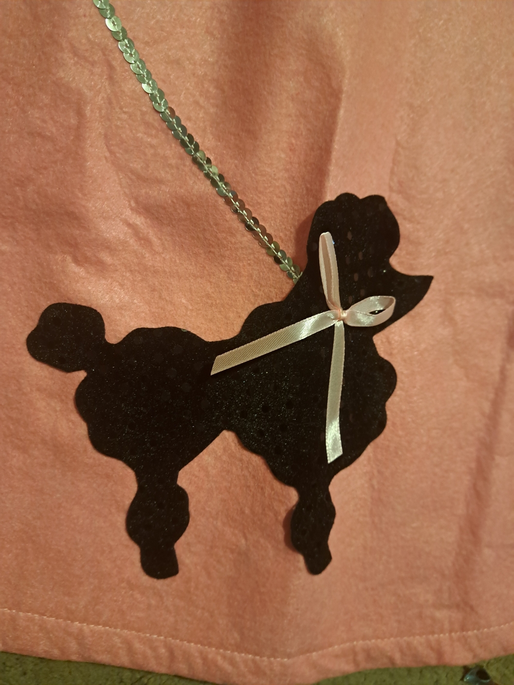 Pink Poodle A-Line Skirt with Black Waistband - Picture 5 of 6